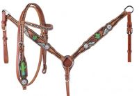 Bling Cacti Headstall Breast Collar Pony set 